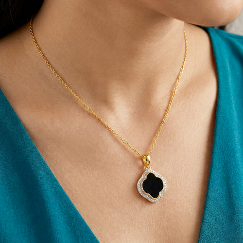 Celestial Elegance: Black Onyx Pendant
