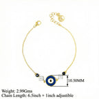 Mystic Protector: Evil Eye Black Spinel Bracelet