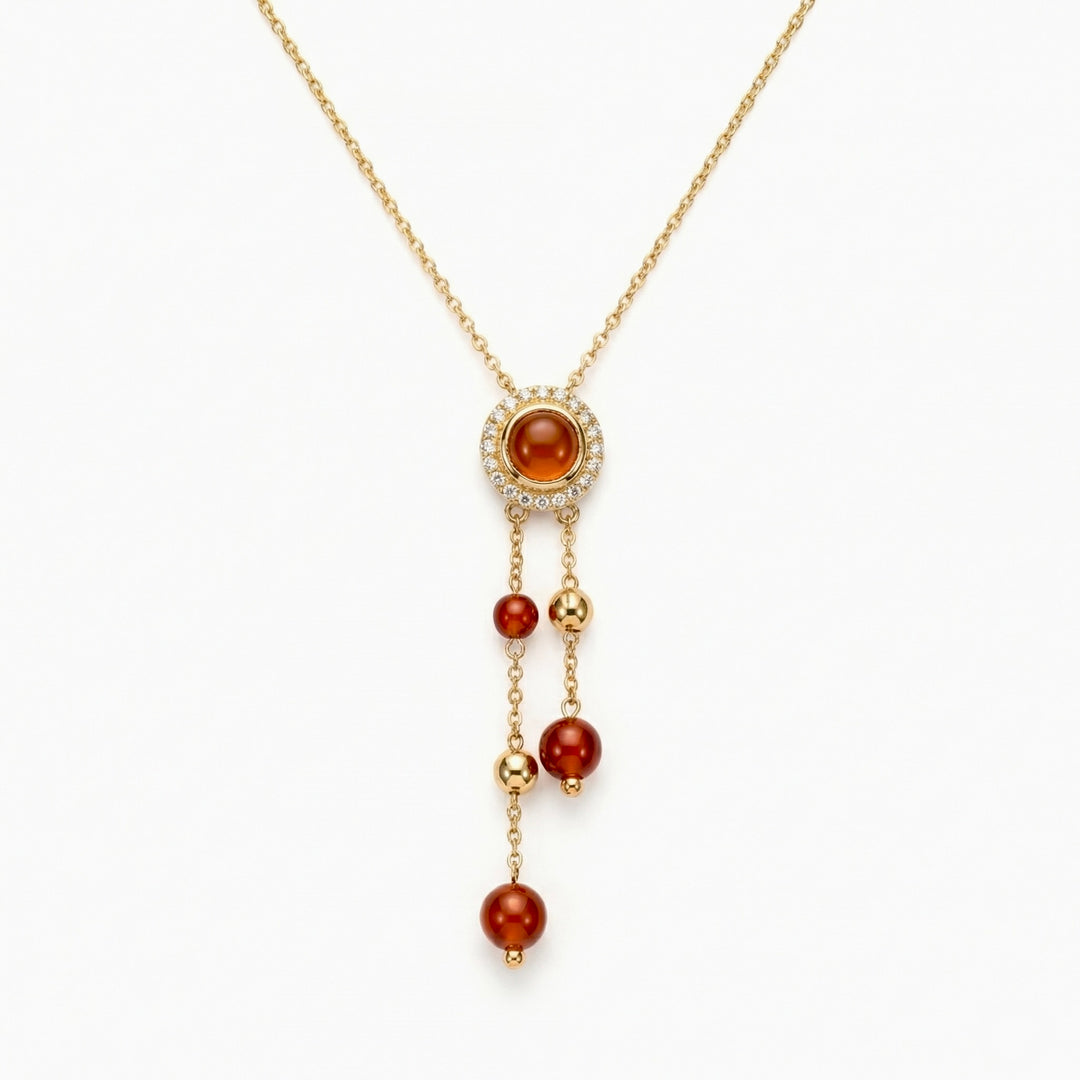 Scarlet Dreams: Red Onyx Pendant