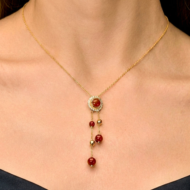 Scarlet Dreams: Red Onyx Pendant