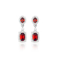 Radiant Sparkle: Red Garnet Earrings