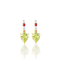 Golden Radiance: Lemon & Pink Quartz Earrings