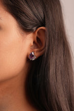 Trinity: Purple Amethyst Stud Earrings