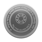 A Silver Coin featuring Lord Ganesha with 999.9 Purity of 50 gm.
