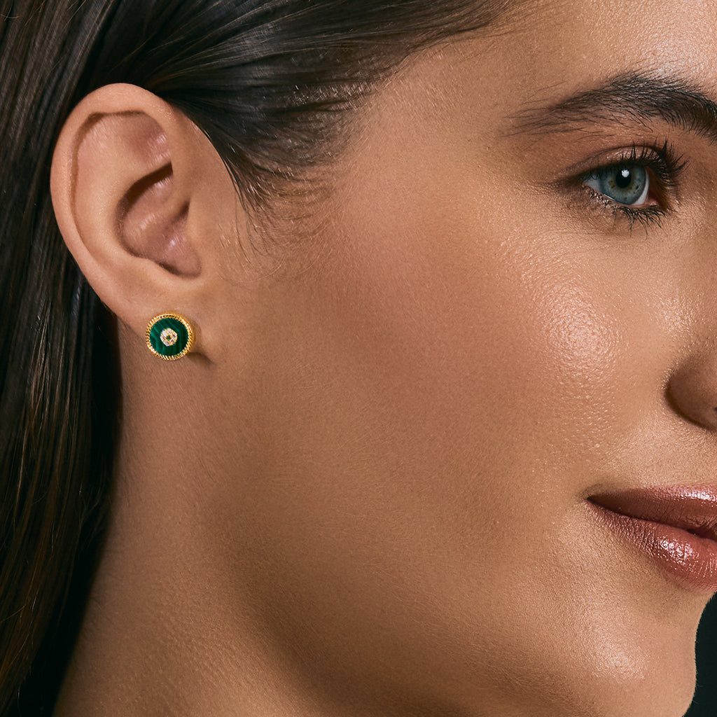 Lush: Malachite Stud Earrings