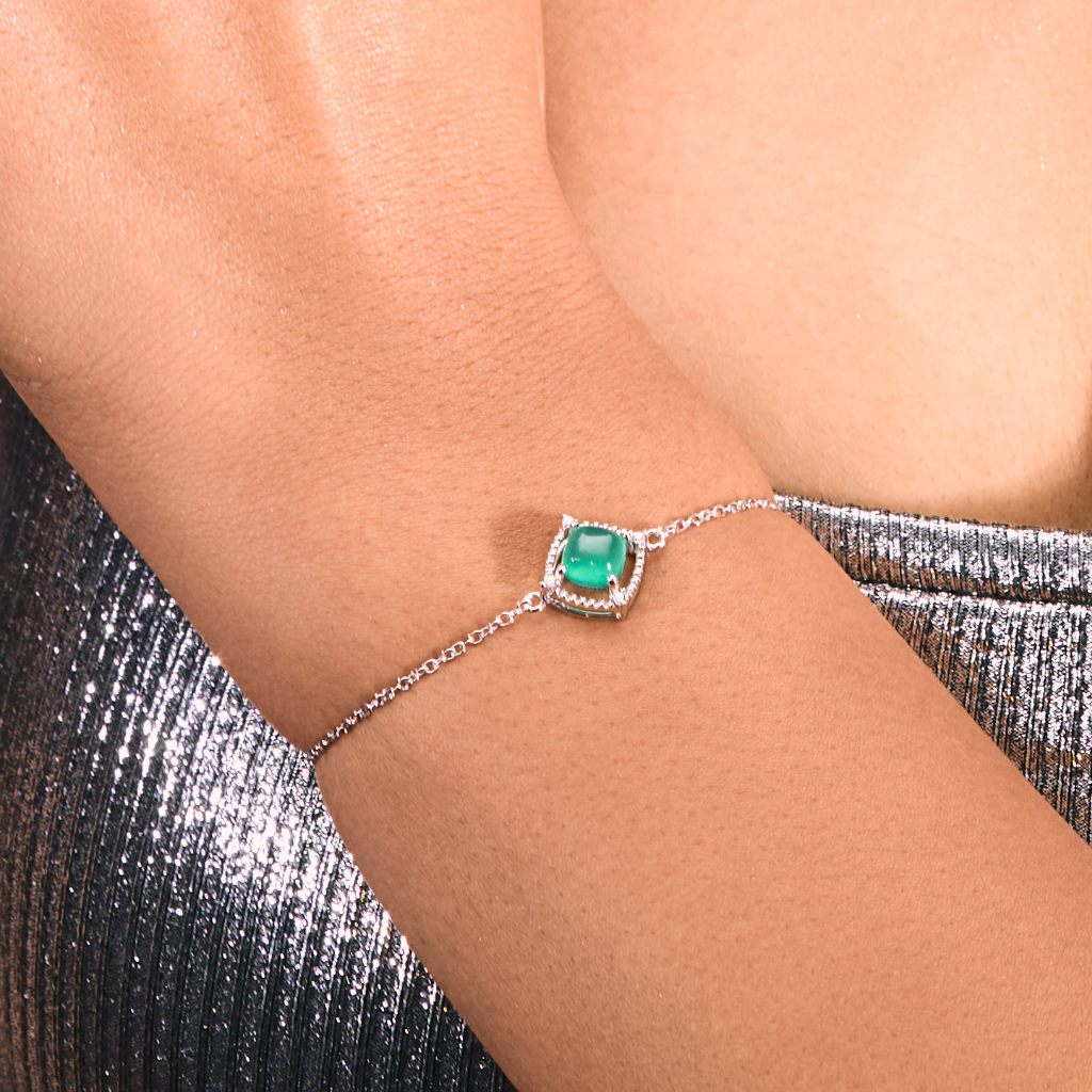 Sugar Loaf: Green Onyx Bracelet