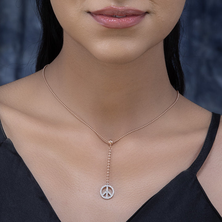 Minimalist Necklace Pendant with Peace Pendant For Women