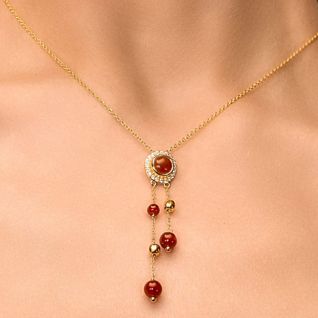 Scarlet Dreams: Red Onyx Pendant