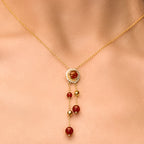 Scarlet Dreams: Red Onyx Pendant