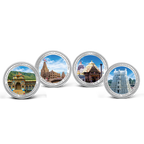Purest 80 gm (999.9+) Char Dham Silver Coin, Set of (20.0 gms x 4)