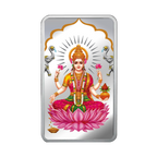 An image containing Laxmi Colored (999.9) Purity 20 gm Silver Bar.
