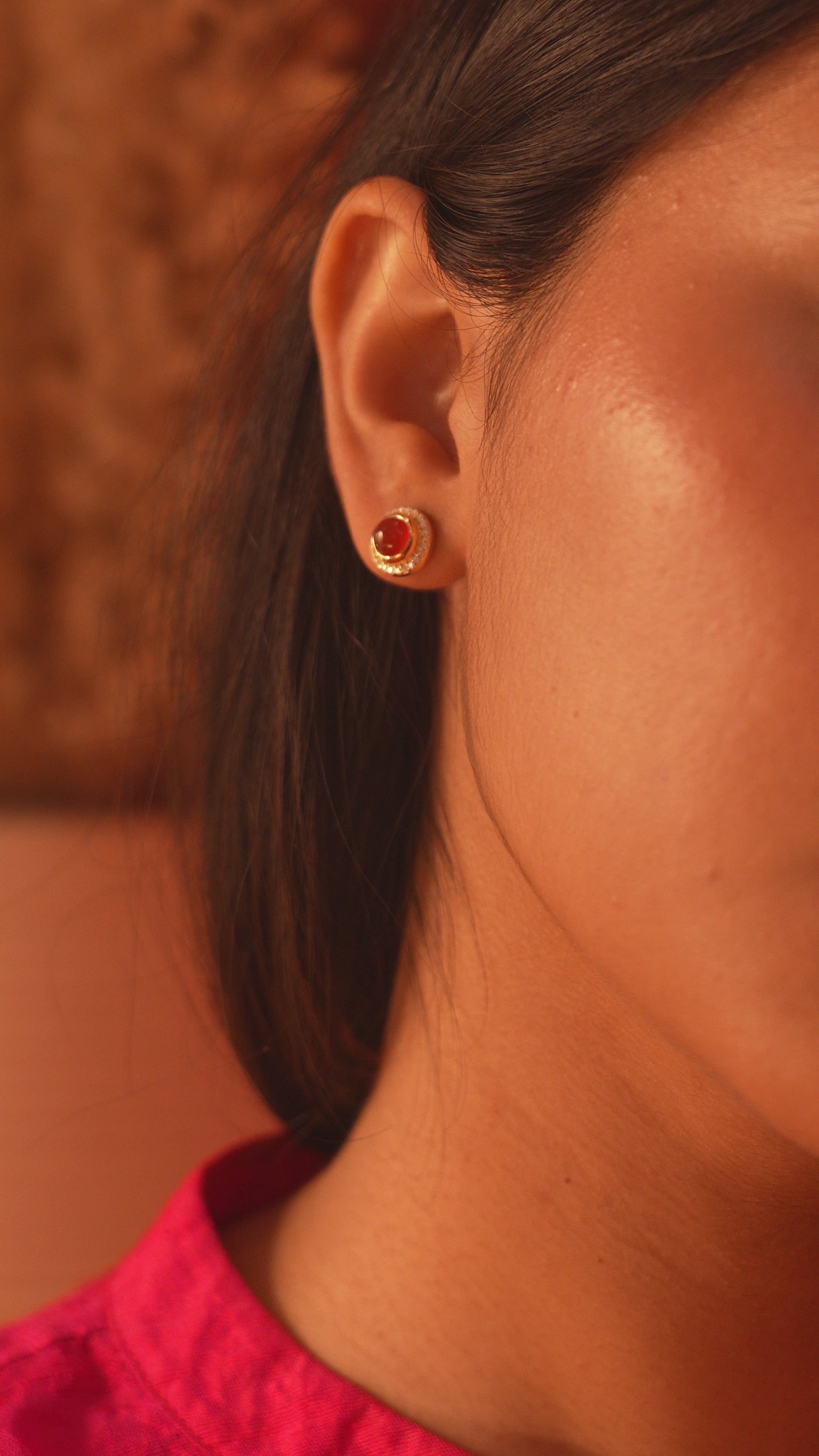 Scarlet Dreams: Red Onyx Earrings