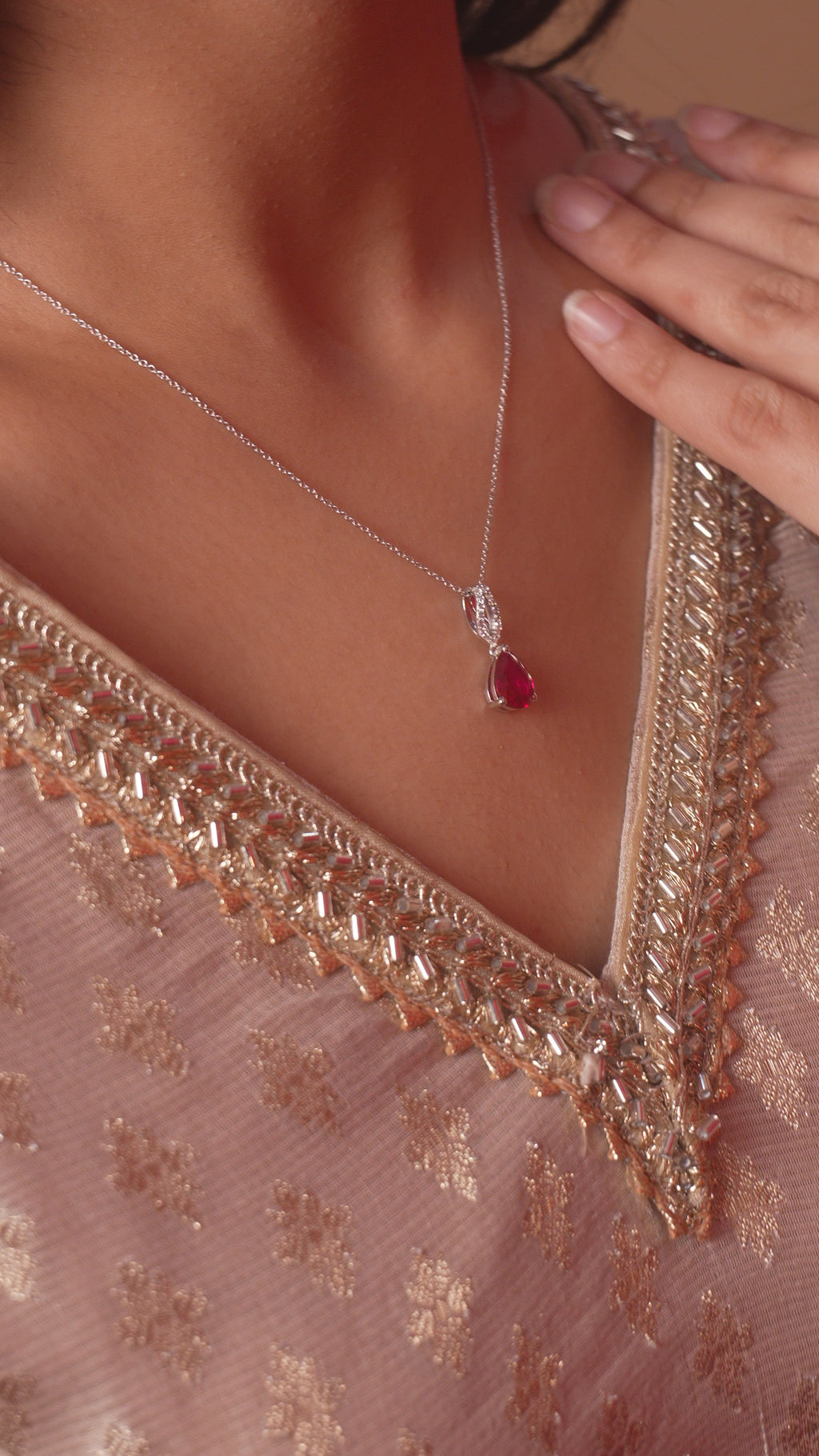 Crimson Bloom Necklace
