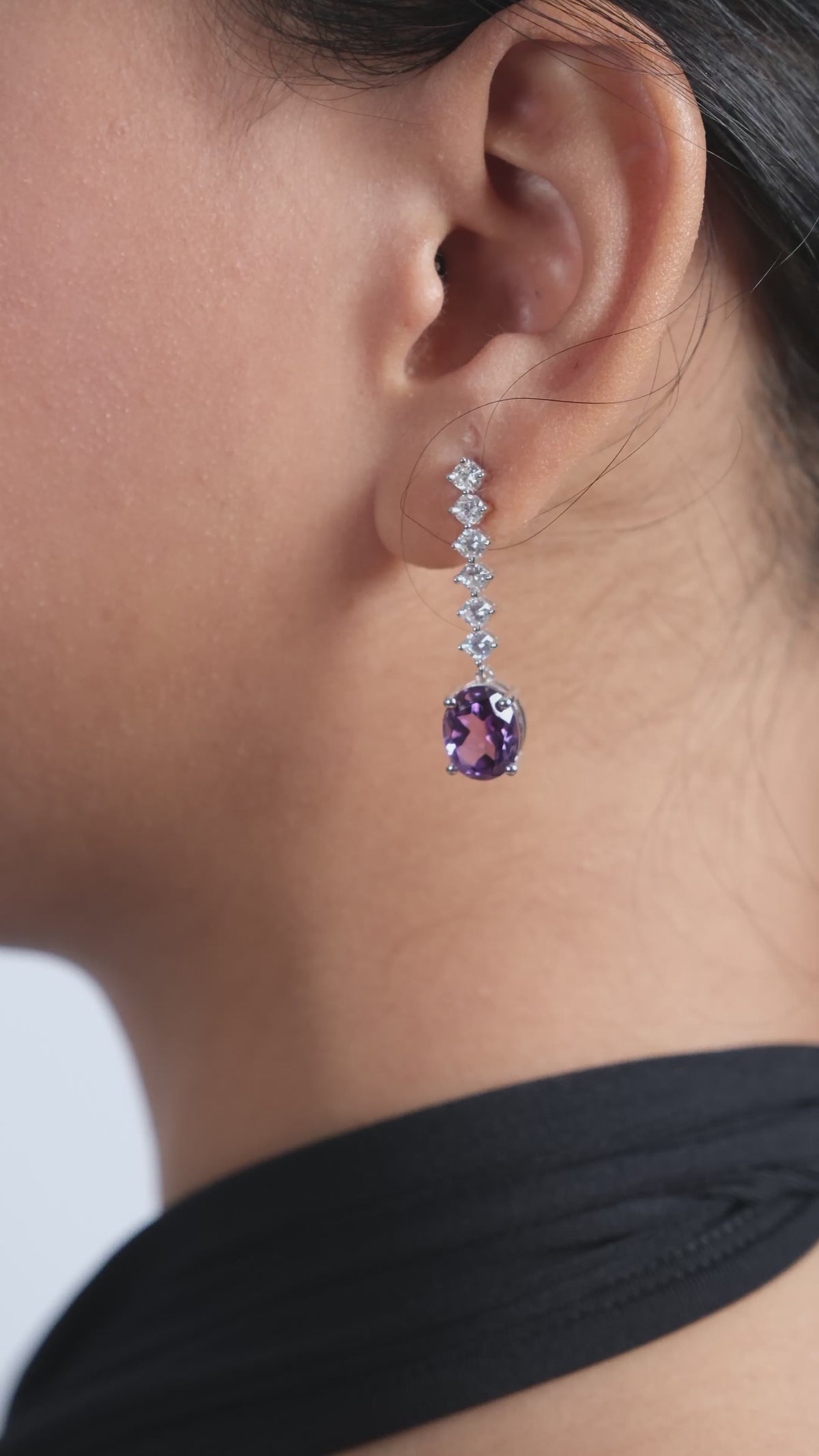Lyric: Purple Amethyst Earrings