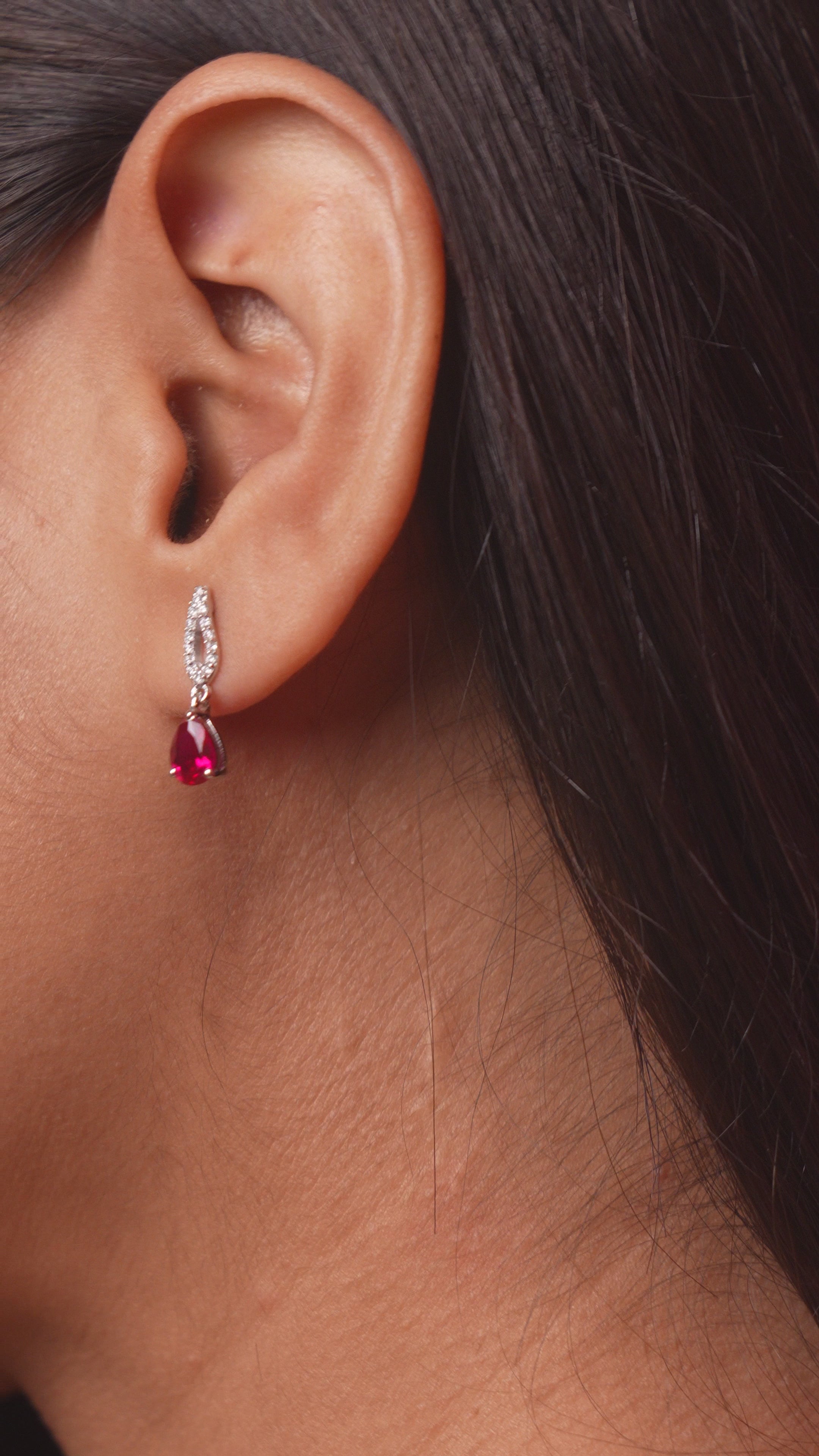 Crimson Bloom Earrings