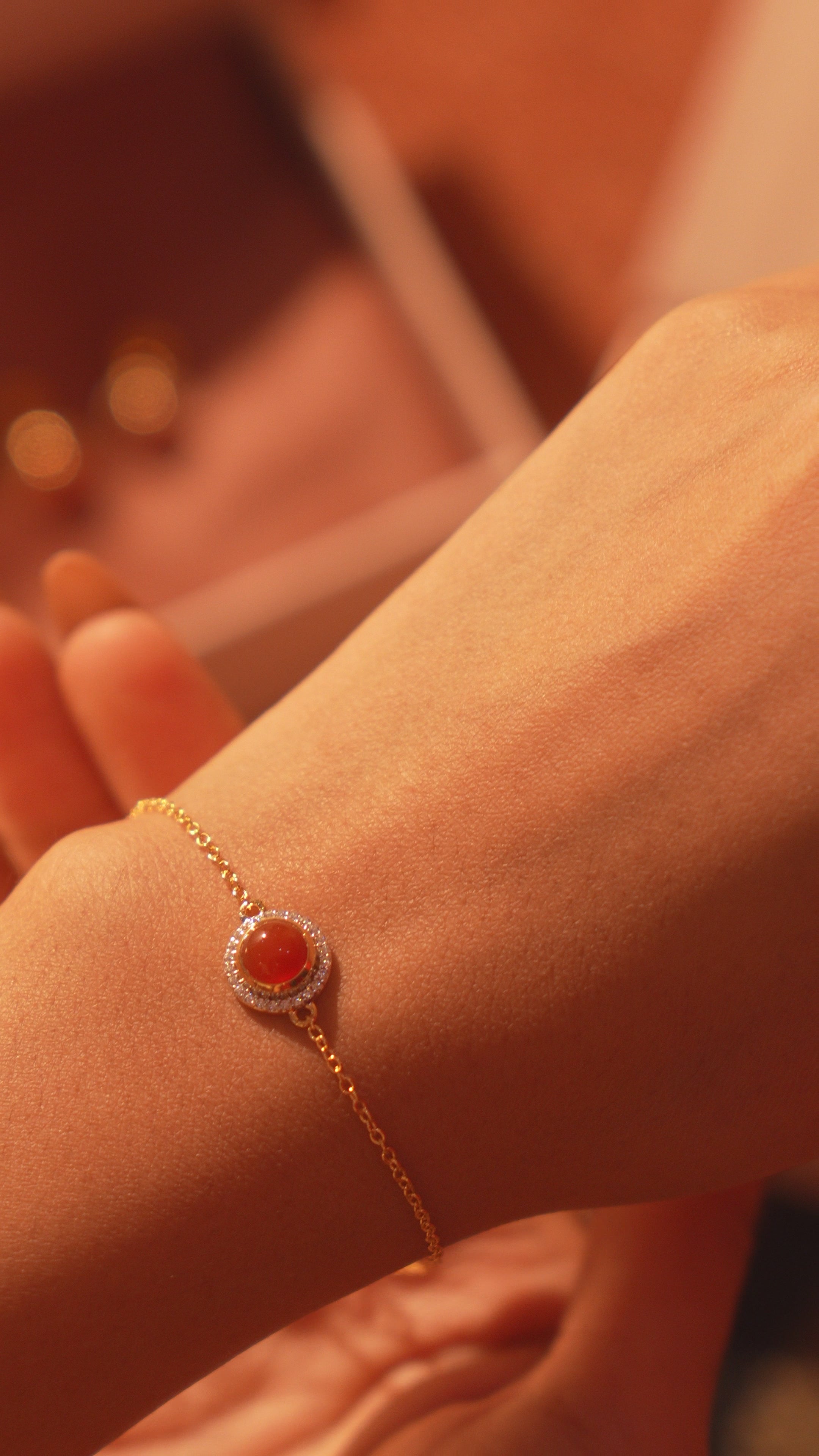 Scarlet Dreams: Red Onyx Bracelet