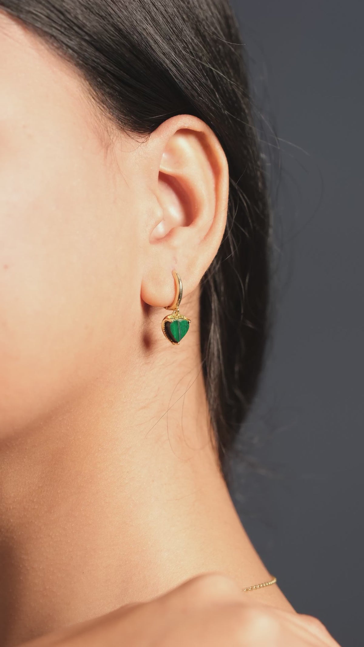 Verdant Love: Malachite Drop Earrings