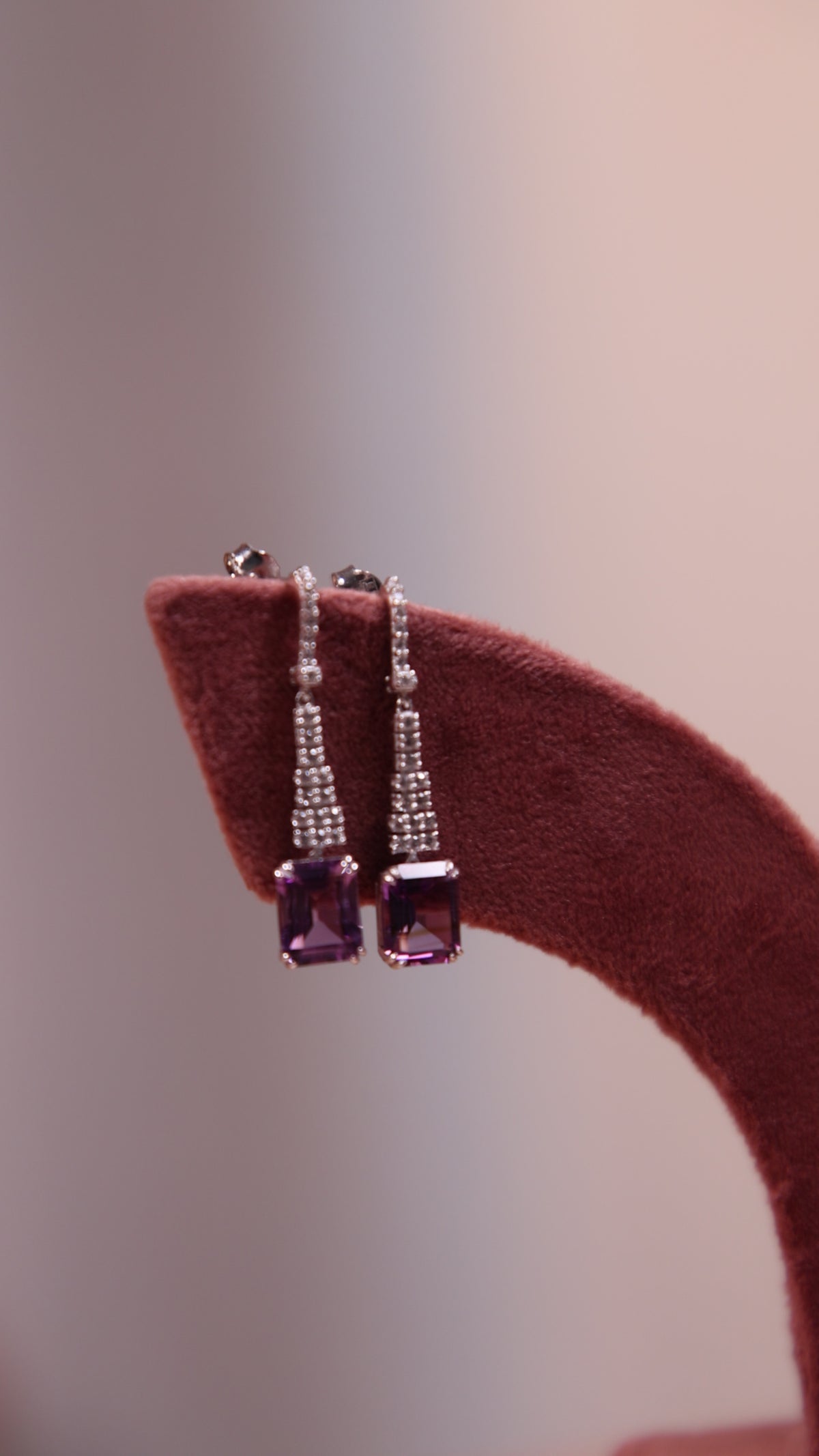 Tyrian: Purple Amethyst Earrings
