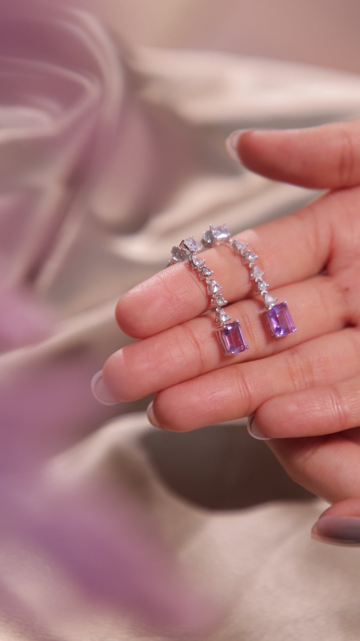 Amara: Purple Amethyst Earrings
