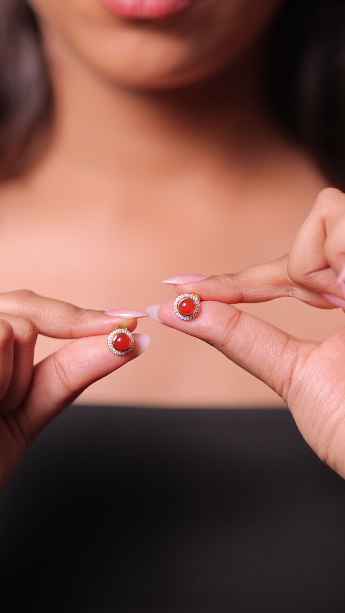 Scarlet Dreams: Red Onyx Earrings