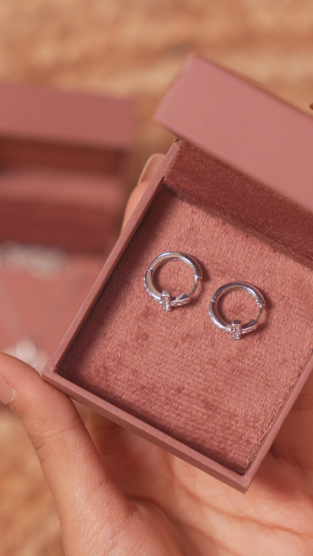 Crystal-line Cross Earrings