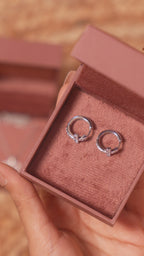 Crystal-line Cross Earrings