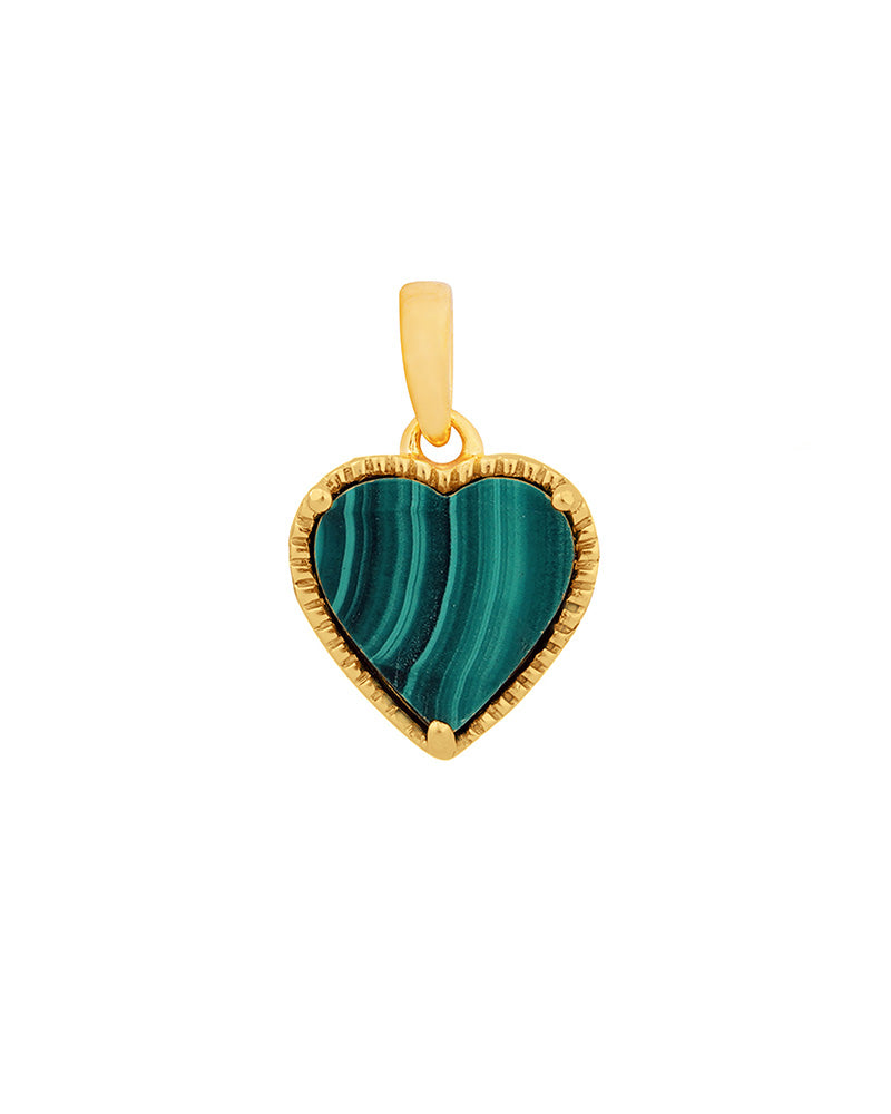 A Heart Shaped Pendant Adorned with Cubic Zirconia.