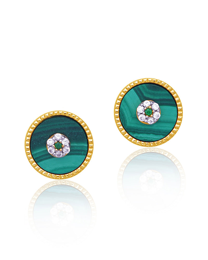 A Lust Malachite Tops featuring Sparkling Cubic Zirconia.