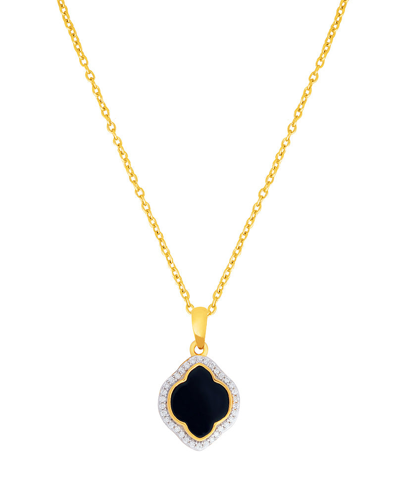 Celestial Elegance: Black Onyx Pendant