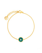 A Lust Malachite Sparkling Cubic Zirconia Bracelet.