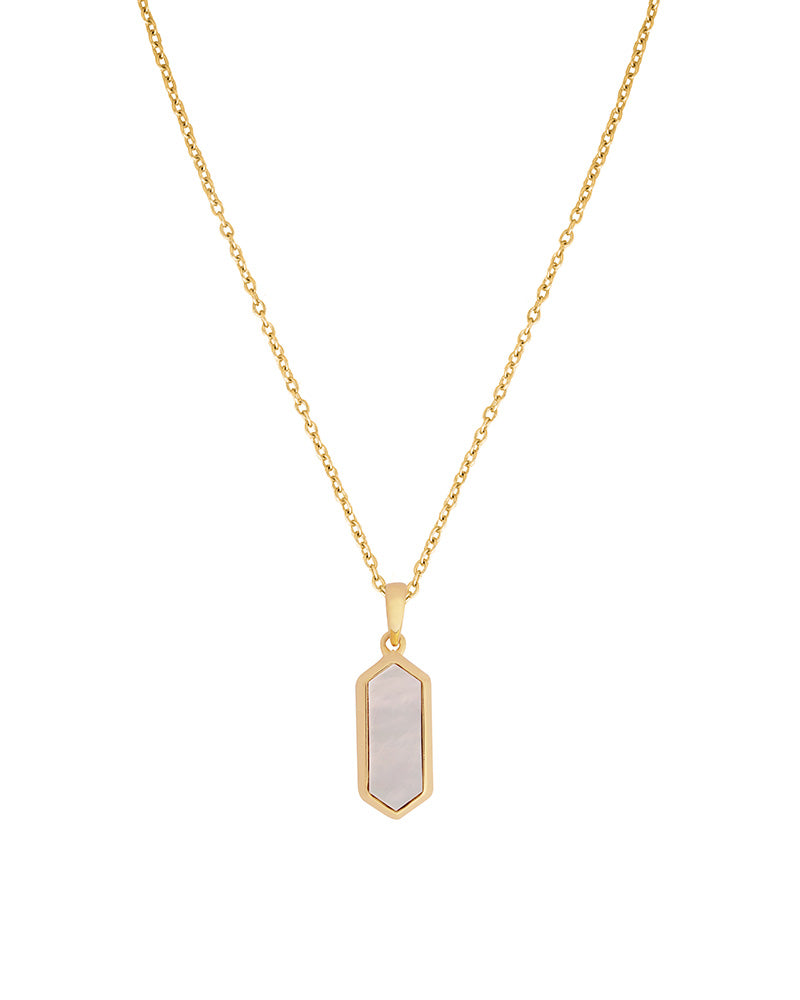 Hexagon Beauty: Mother of Pearl Pendant