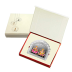 A 100 gm Silver Bar featuring Sukh Samridhi with 999.9 Purity.