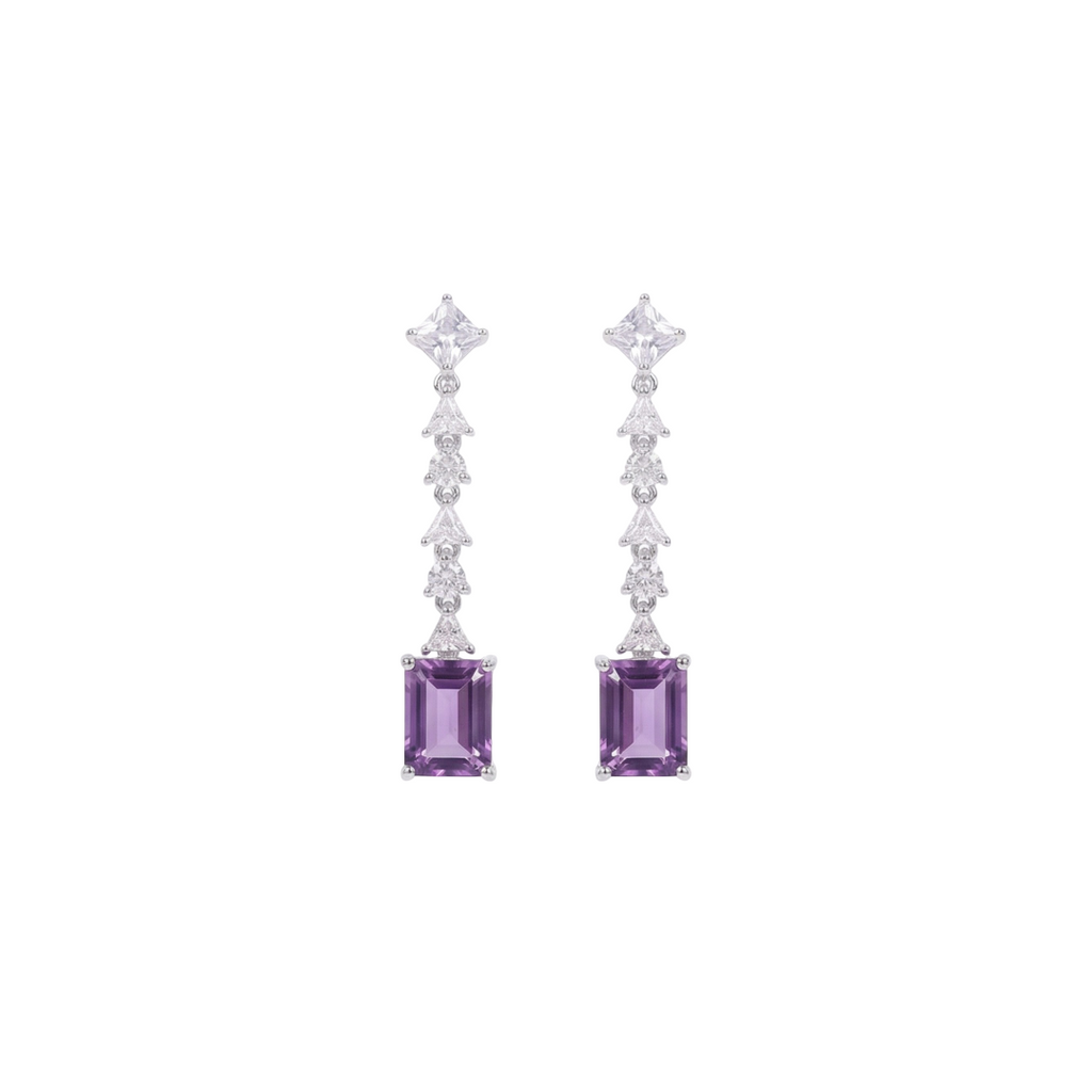Amara: Purple Amethyst Earrings
