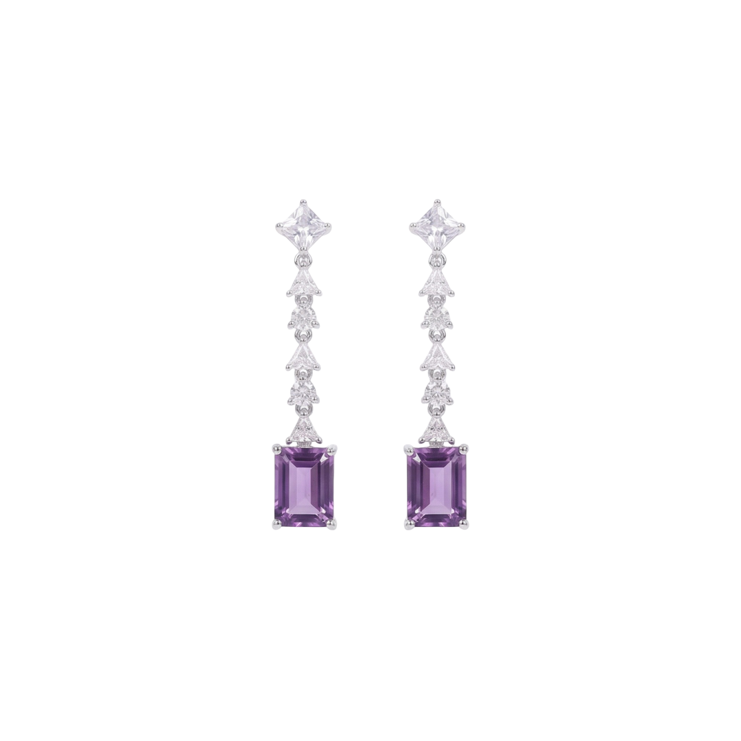 Amara: Purple Amethyst Earrings