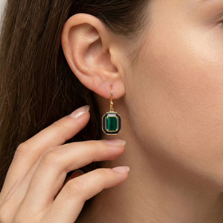 Mighty Marvel: Malachite Drop Earrings