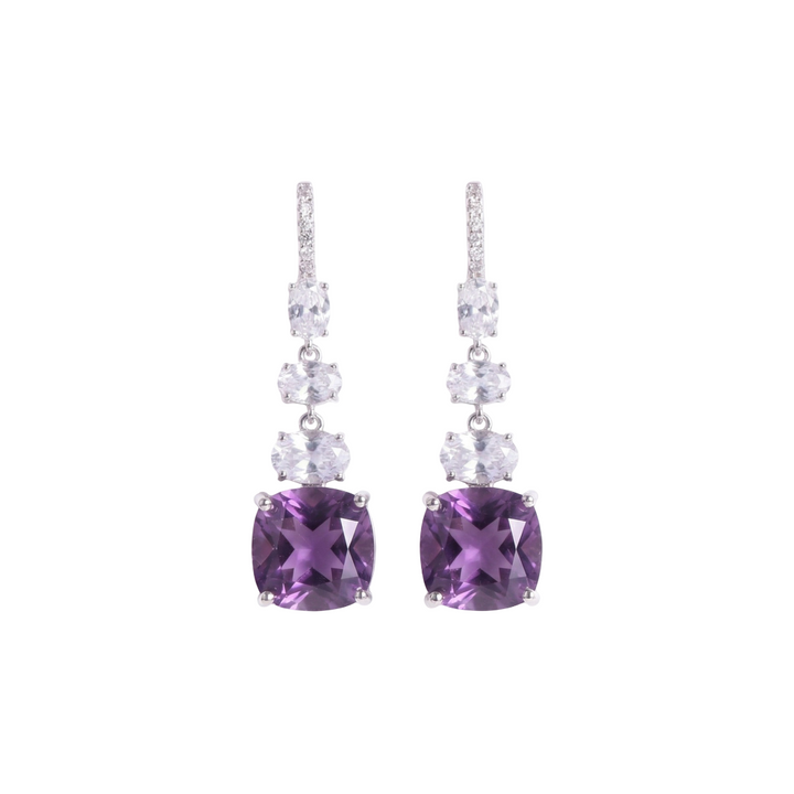 Luna Mist: Purple Amethyst Earrings